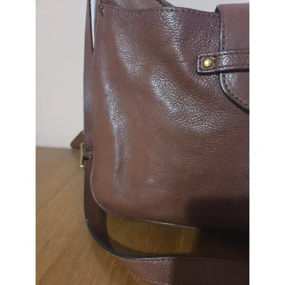 FRYE Olivia Large Leather Crossbody Shoulder Bag Cognac Super Nice!! - Picture 3 of 11